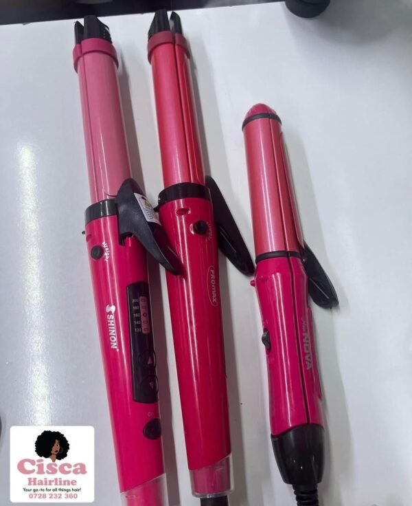 Shinon 2-in-1 tong ceramic hair straightener and curler combo