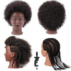 Cosmetology Training Mannequin with Afro Kinky Hair
