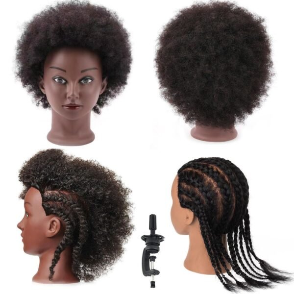 Cosmetology Training Mannequin with Afro Kinky Hair